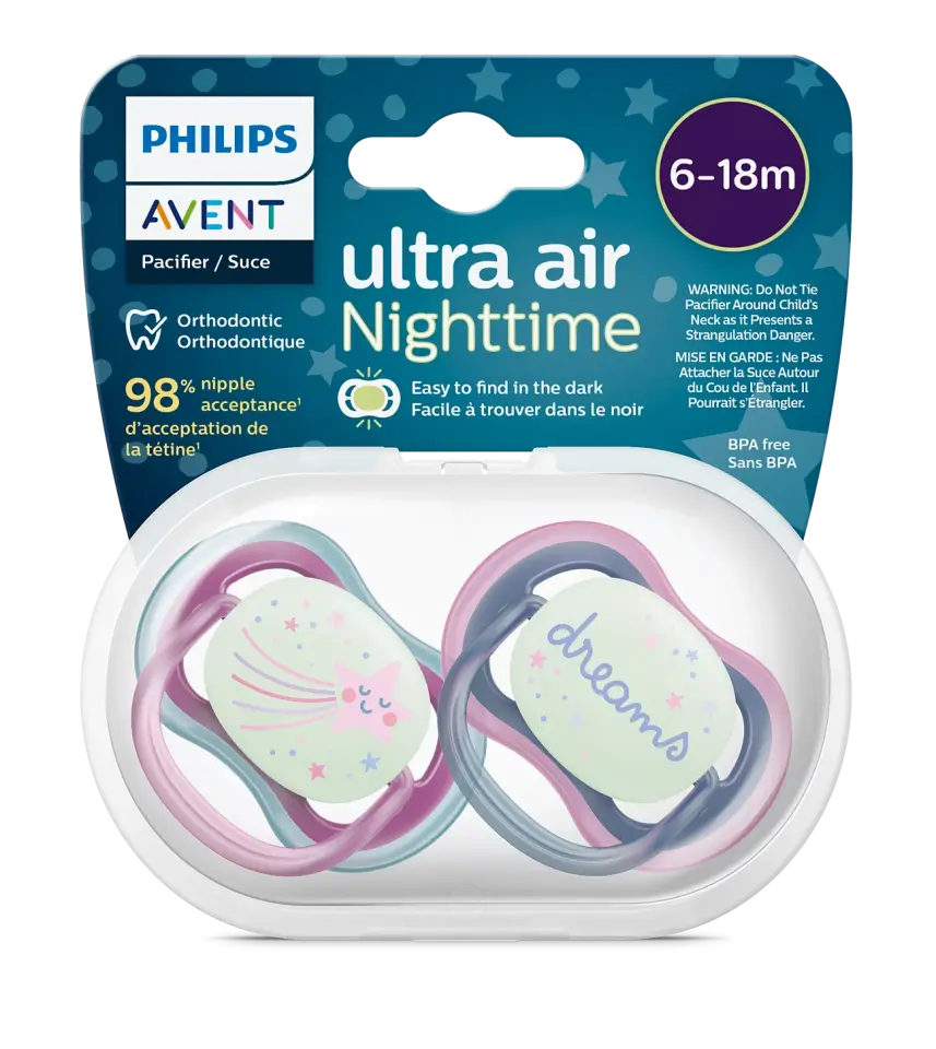 Philips Avent Ultra Air Night Emzik 6-18 Ay 2 Li Kız SCF376/14