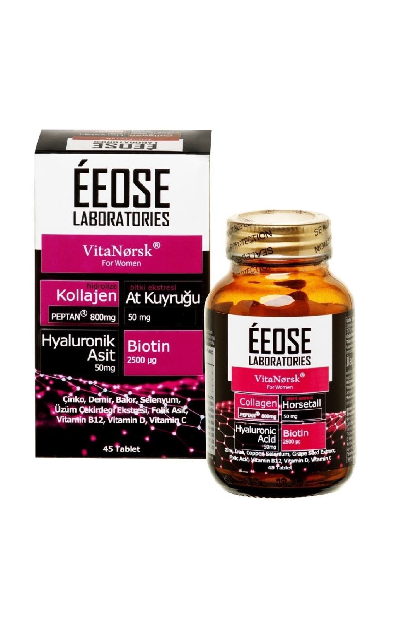 Collagen Tablet Kollajen + Hyaluronik Asit + Atkuyruğu + Biotin + C Vitamini 45 Tablet