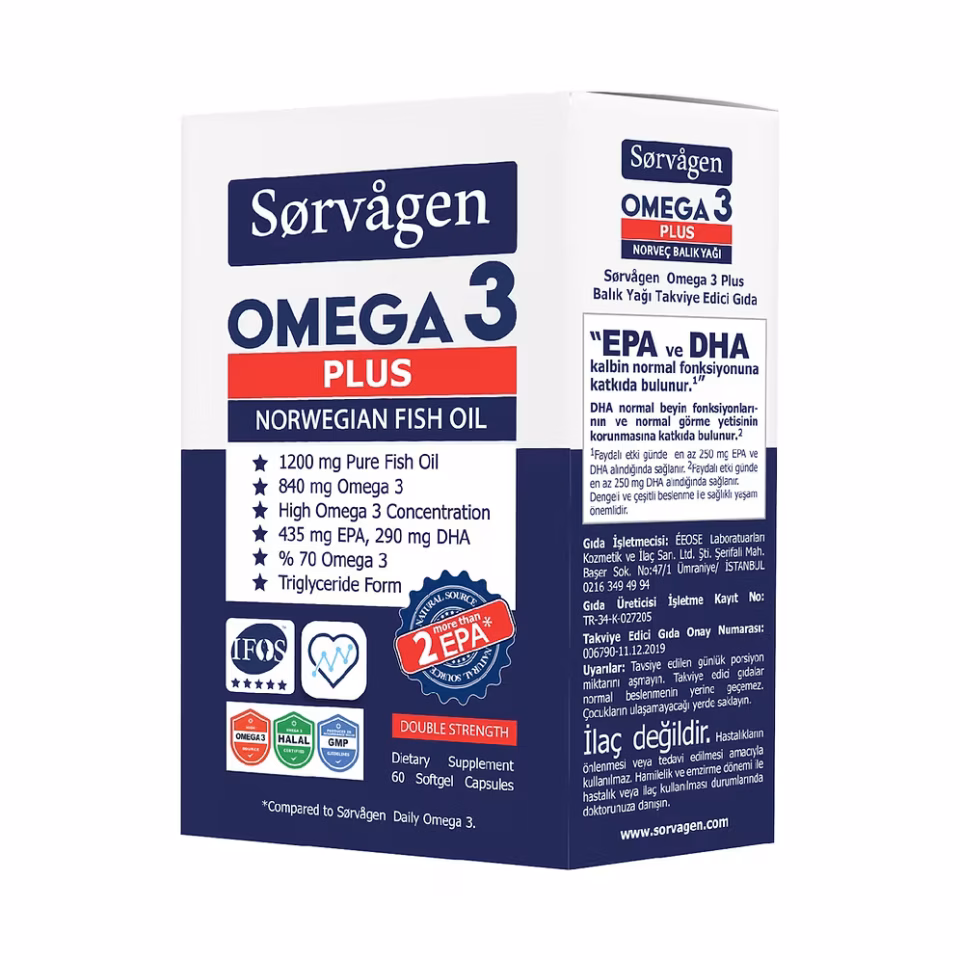 Sorvagen Omega 3 Plus (60 Kapsül)