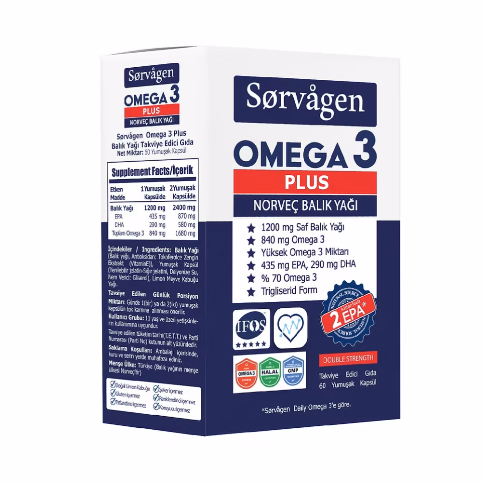 Sorvagen Omega 3 Plus (60 Kapsül)