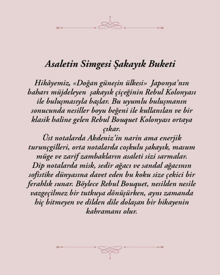 Rebul 250Ml Bouquet Kolonya Cam Şişe