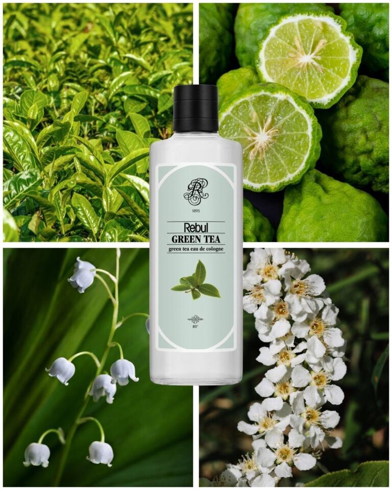 Rebul 250Ml Green Tea Kolonya Cam Şişe Tekli 3 Lü Set