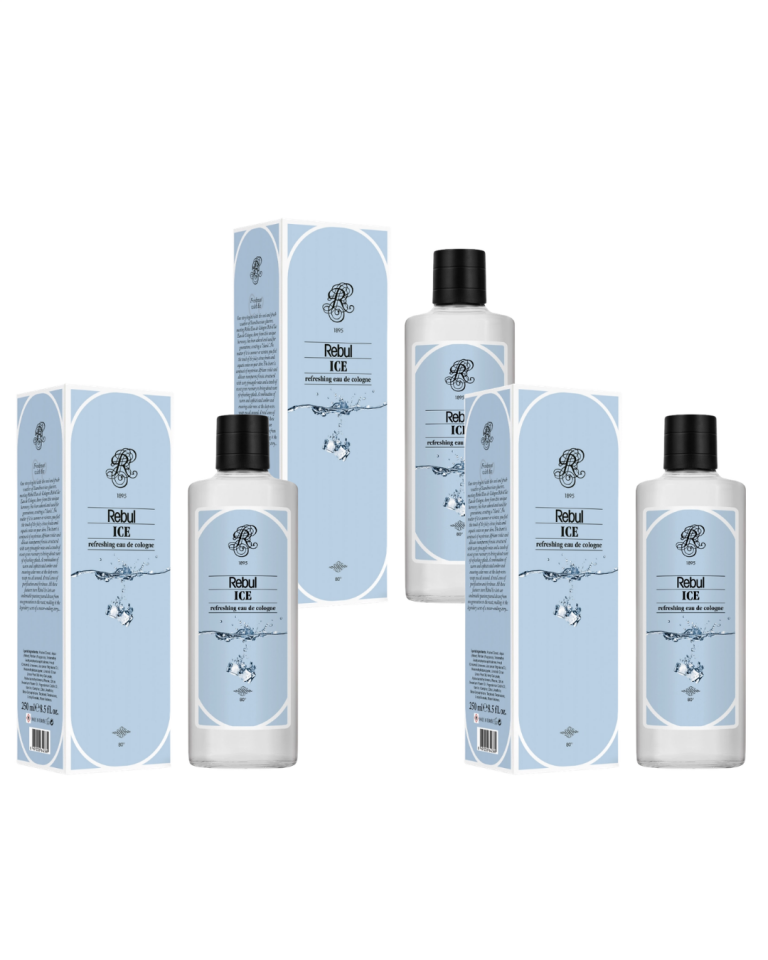 Rebul 250Ml Ice Kolonya Cam Şişe 3 Lü Set