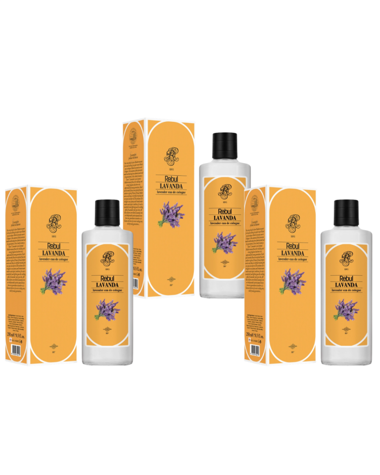 Rebul 250Ml Lavanta Kolonya Cam Şişe 3 Lü Set
