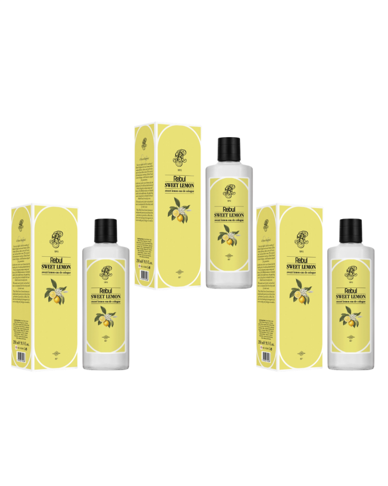 Rebul 250Ml Sweet Lemon Kolonya Cam Şişe 3 Lü Set
