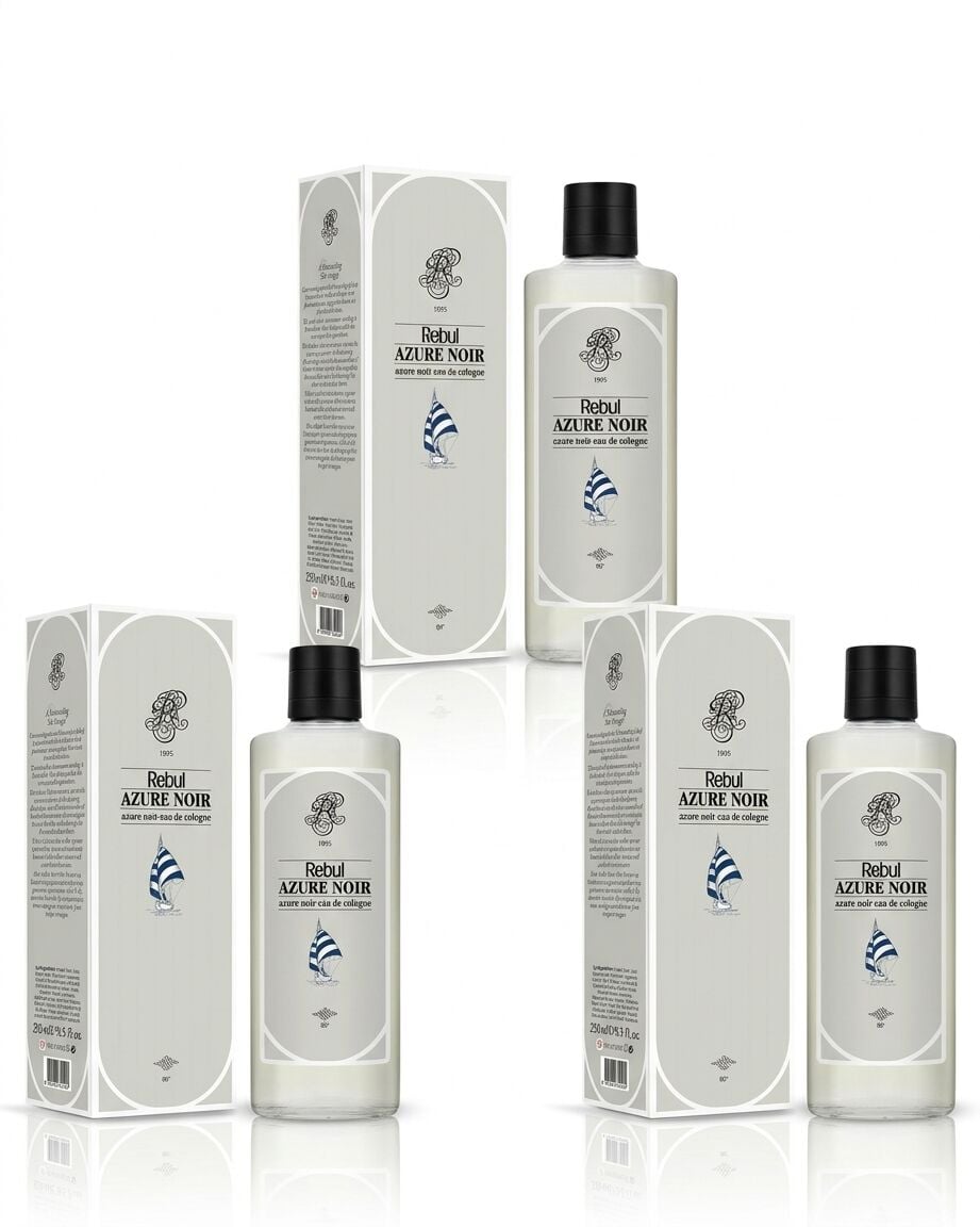 Rebul 250 Ml Azure  Kolonya 250 Ml 3 Lü Set