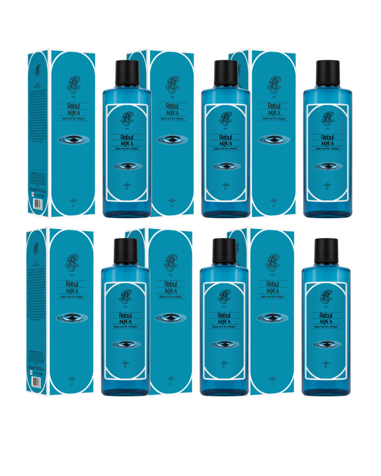 Rebul 250Ml Aqua Kolonya Cam Şişe 6 Lı Set