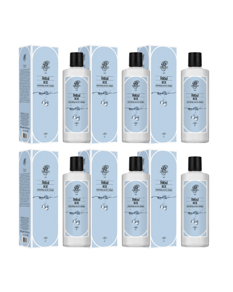 Rebul 250Ml Ice Kolonya Cam Şişe 6 Lı Set
