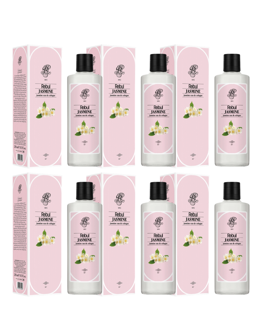 Rebul 250 Ml Jasmine Kolonya 250 Ml 6 Lı Set