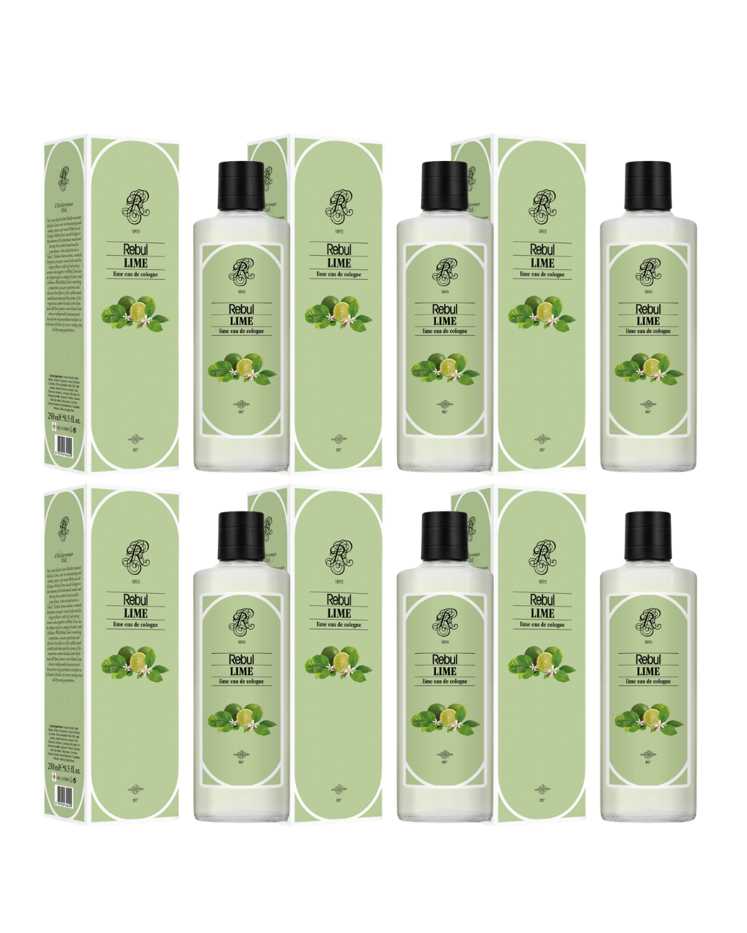 Rebul 250Ml Lime Kolonya Cam Şişe