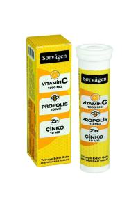 Vitamin C Propolis Çinko 20 Efervesan Tablet
