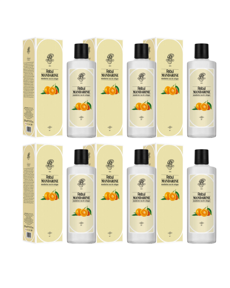 Rebul 250Ml Mandarine Kolonya Cam Şişe 6 Lı