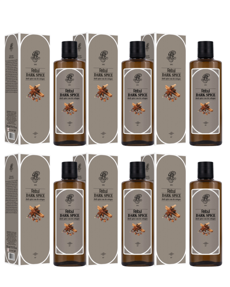 Rebul 250Ml Dark Kolonya Cam Şişe 6 Lı Set