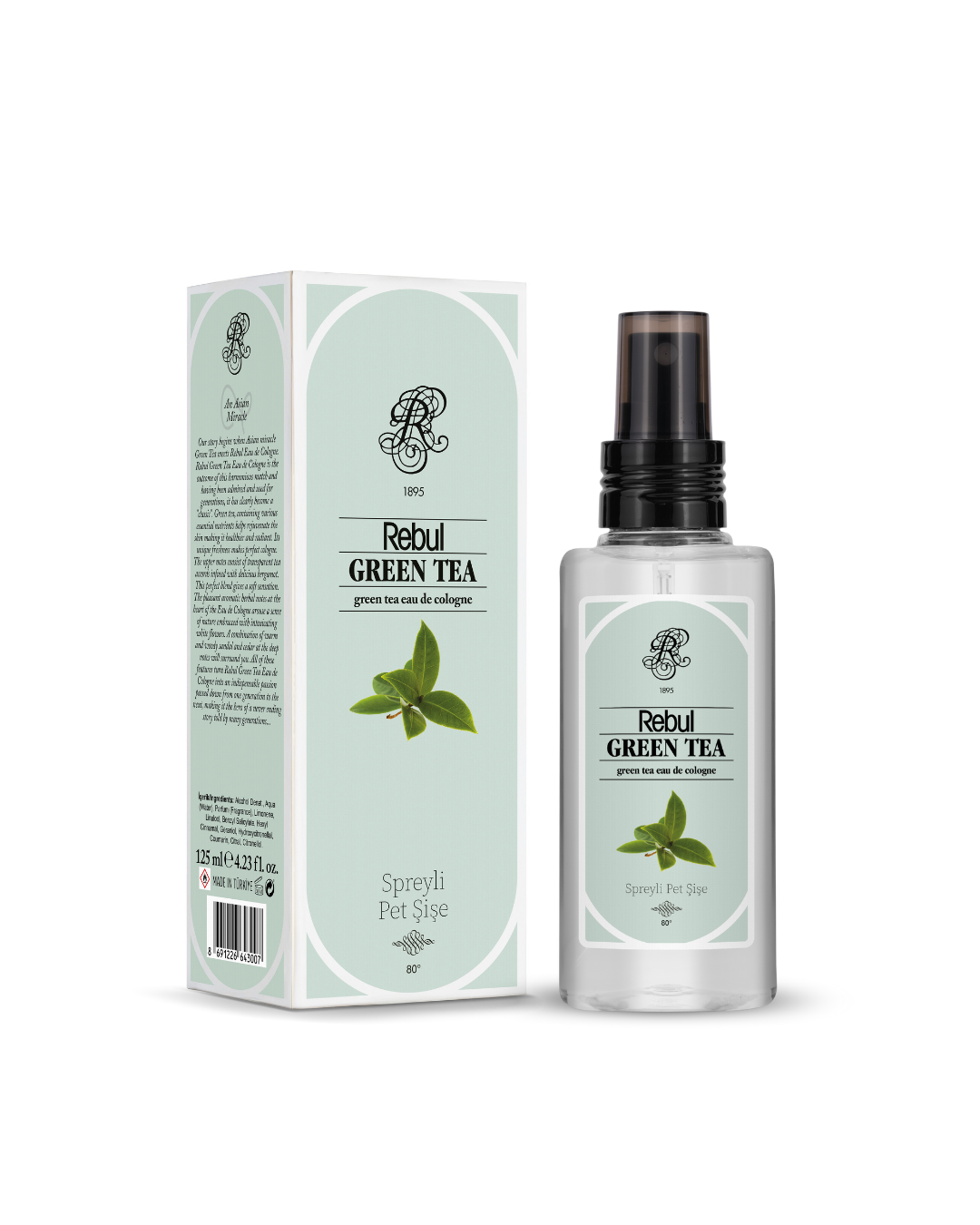 Rebul Green Tea Kolonya 125 Ml Spreyli Pet Şişe