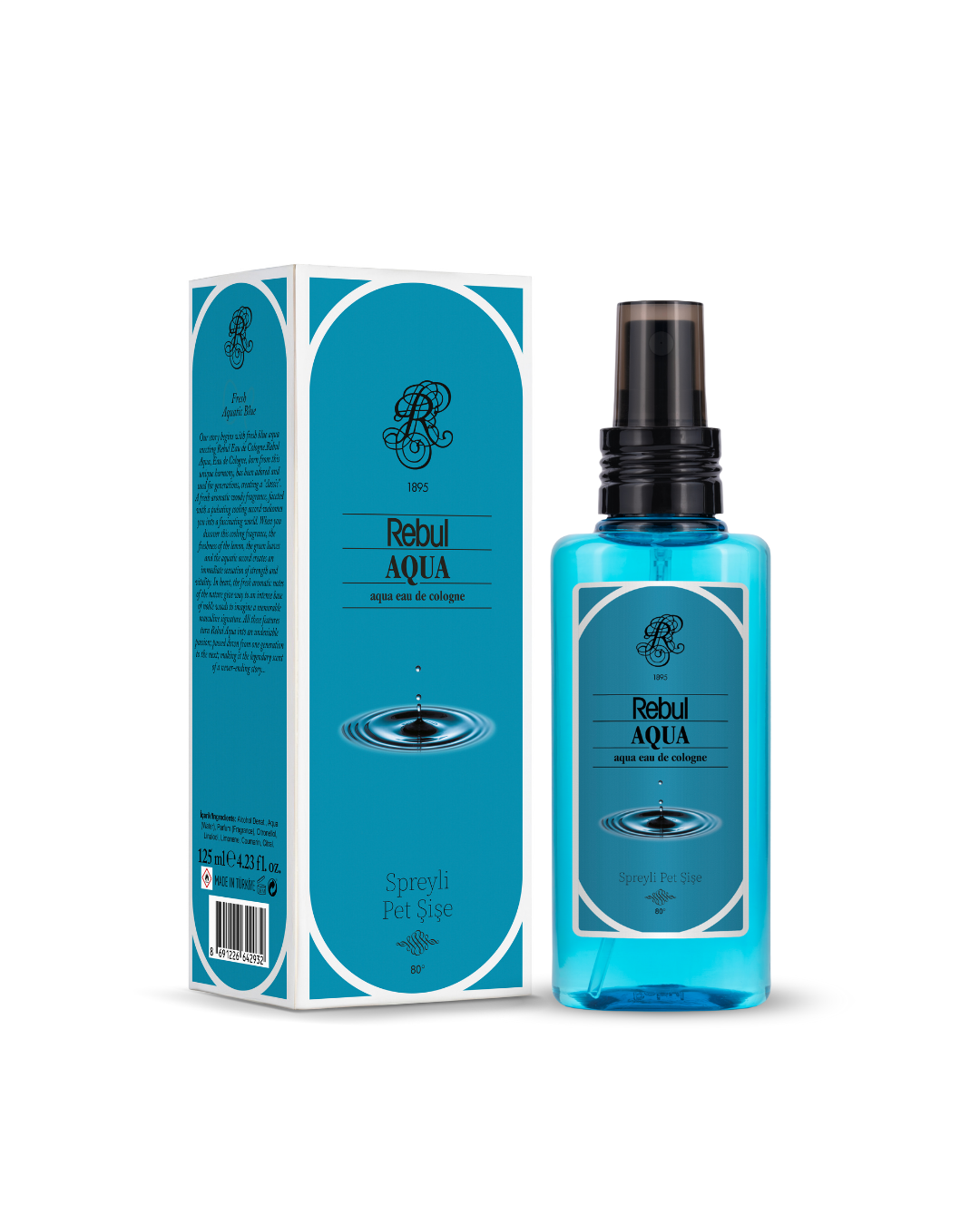 Rebul Aqua Kolonya 125 Ml Spreyli Pet Şişe