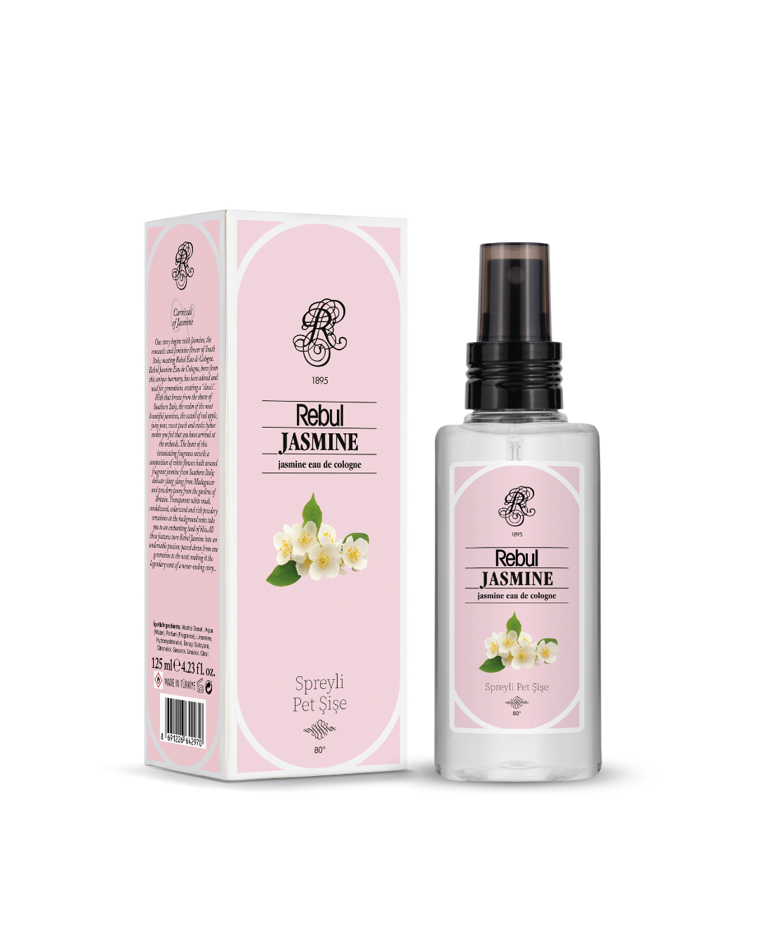 Rebul Jasmine Kolonya 125 Ml Spreyli Pet Şişe