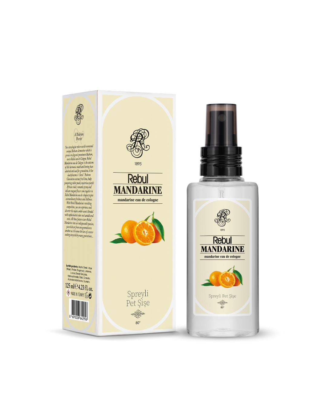 Rebul Mandalina Kolonya 125 Ml Spreyli Pet Şişe