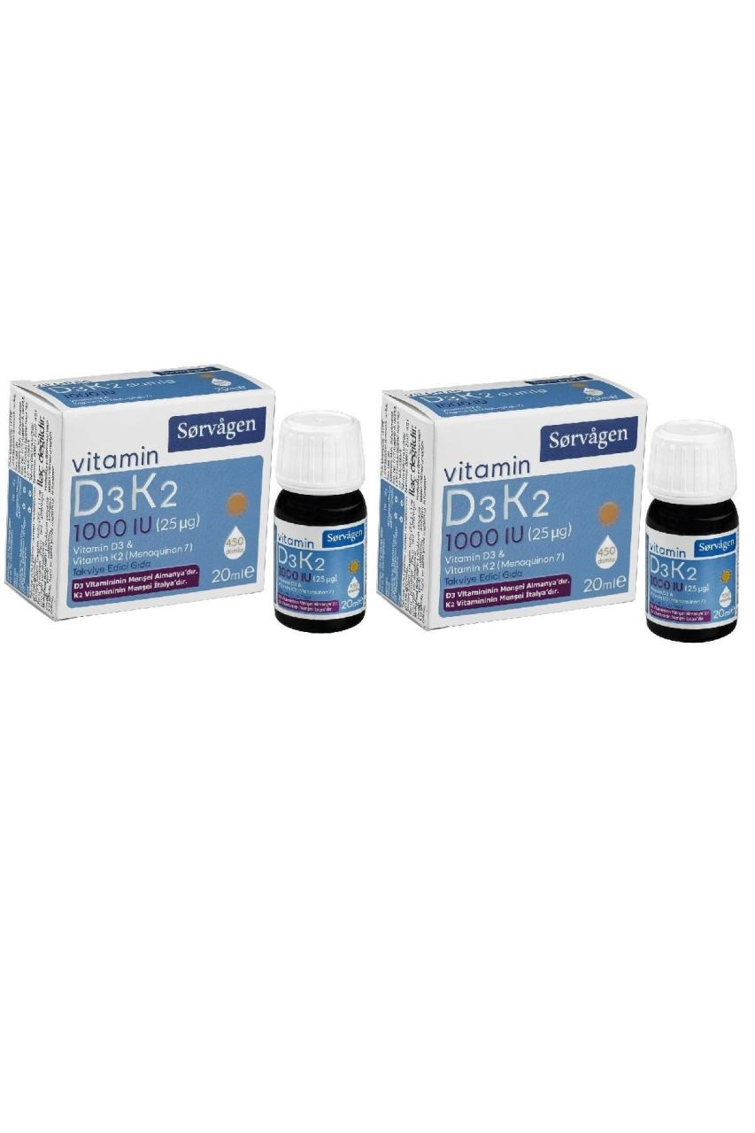 Vitamin D3k2 Damla 20 ml (1000'Iu)- 2 Adet