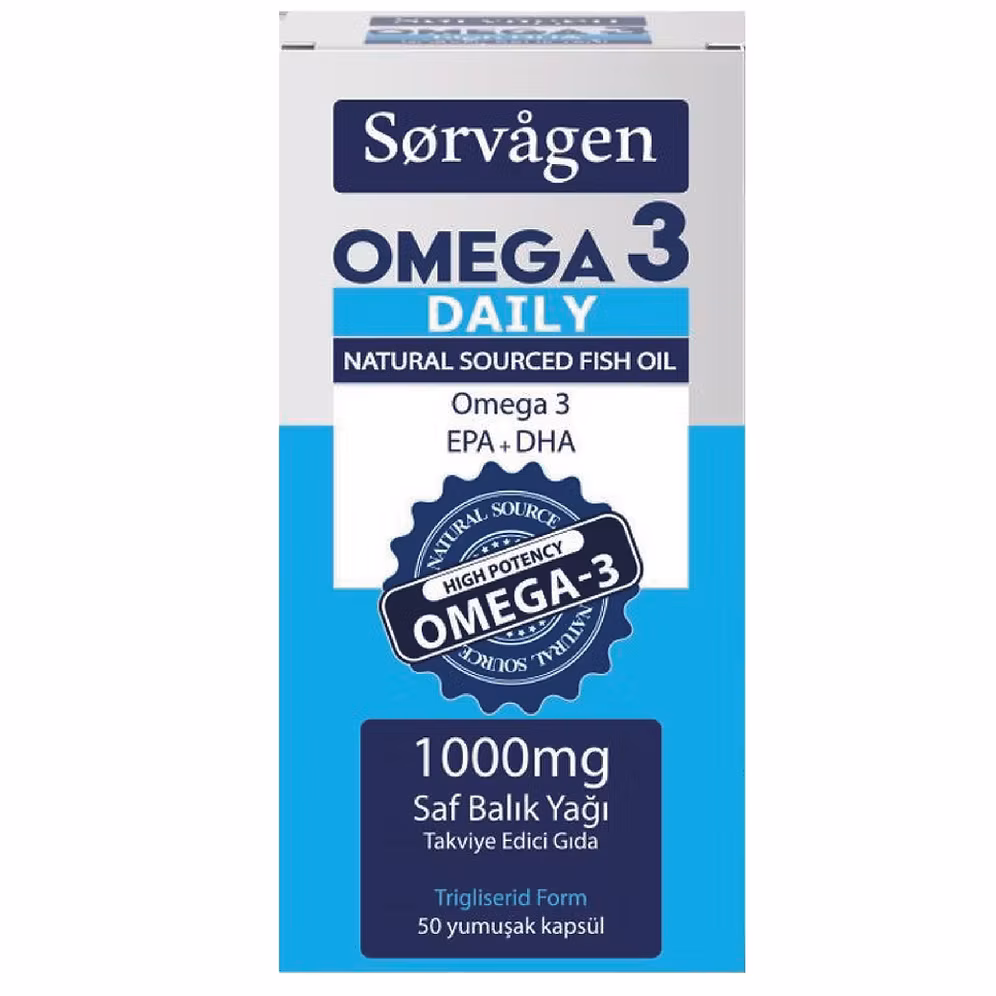 Sorvagen Omega 3 Daily Saf Balık Yağı 50 Kapsül