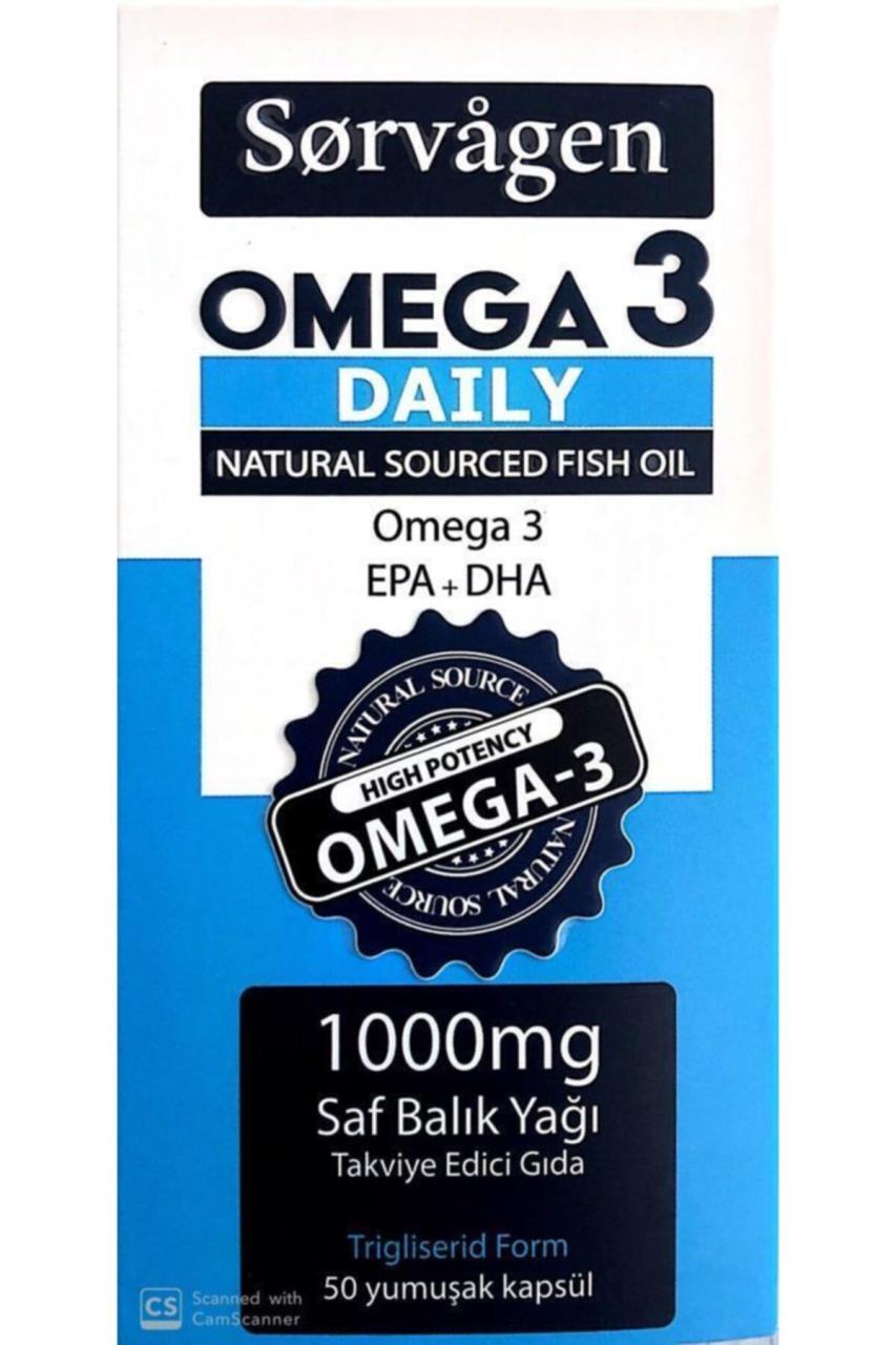 Sorvagen Omega 3 Daily Saf Balık Yağı 50 Kapsül