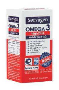 Omega 3 High Dha Saf Norveç Balık Yağı, 50 Kapsül, 1000 Mg