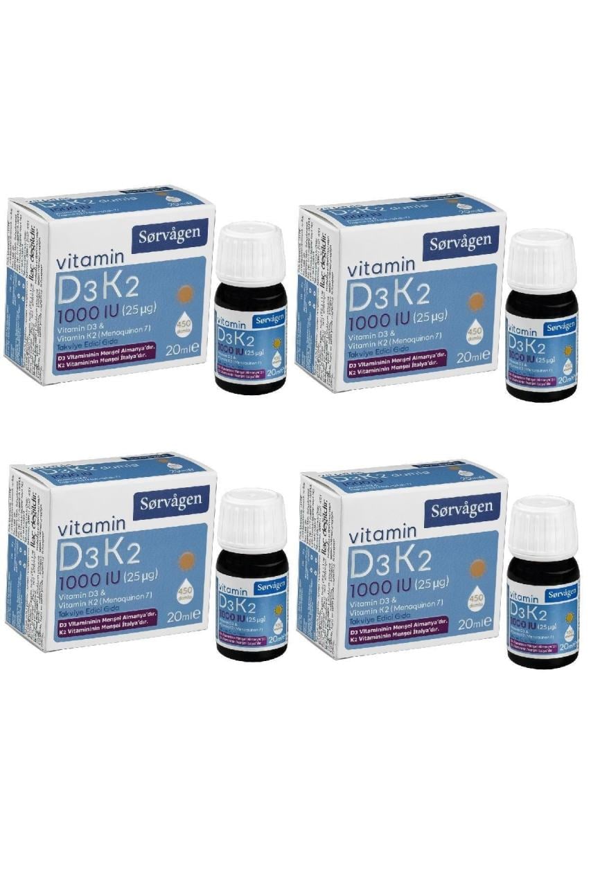 Vitamin D3k2 Damla 20 ml 1000 Ii 4 Adet