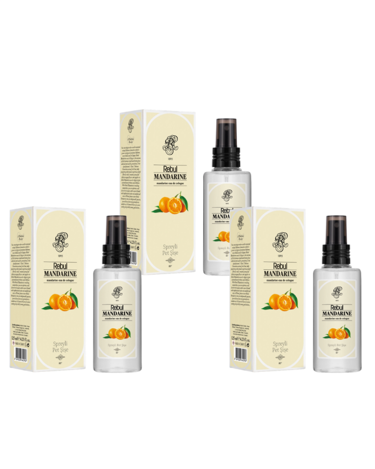 Rebul Mandalina Kolonya 125 Ml Spreyli Pet Şişe 3 Lü Set