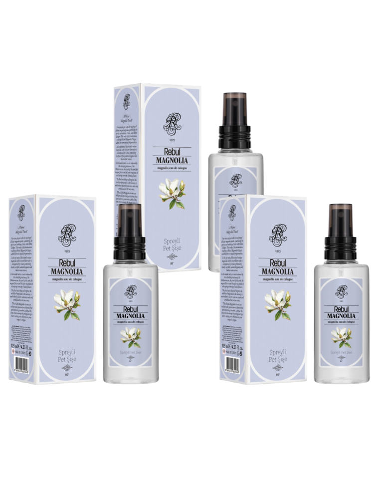 Rebul Magnolıa Kolonya 125 Ml Spreyli Pet Şişe 3 Lü Set