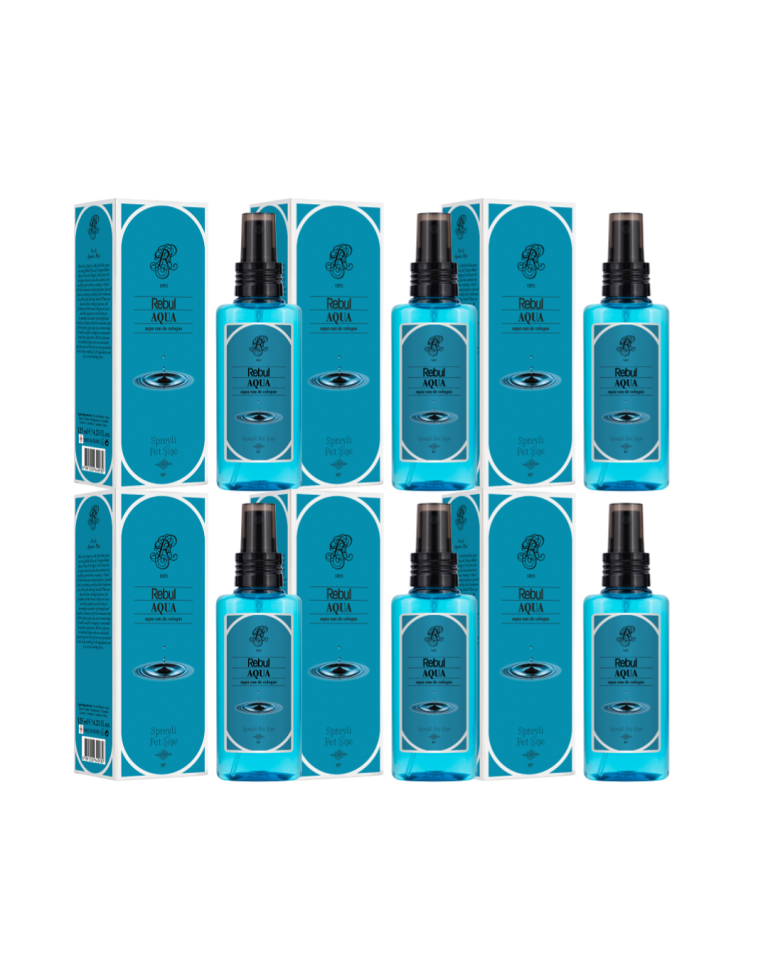 Rebul Aqua Kolonya 125 Ml Spreyli Pet Şişe 6 Lı Set