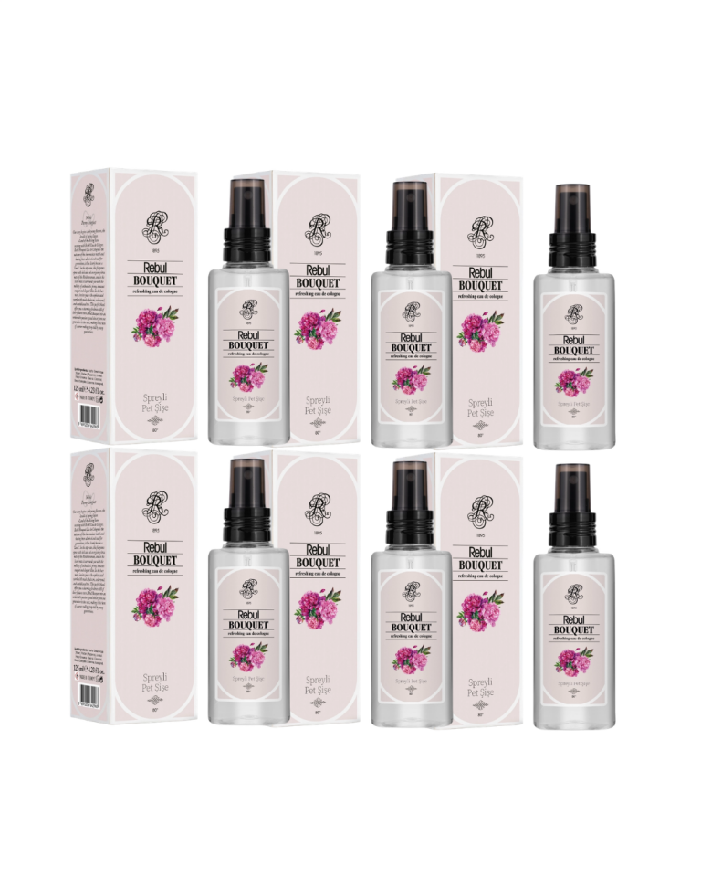 Rebul Bouquet Kolonya 125 Ml Spreyli Pet Şişe 6 Lı Set