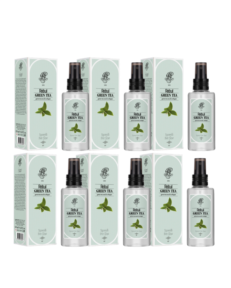 Rebul Green Tea Kolonya 125 Ml Spreyli Pet Şişe 6 Lı Set