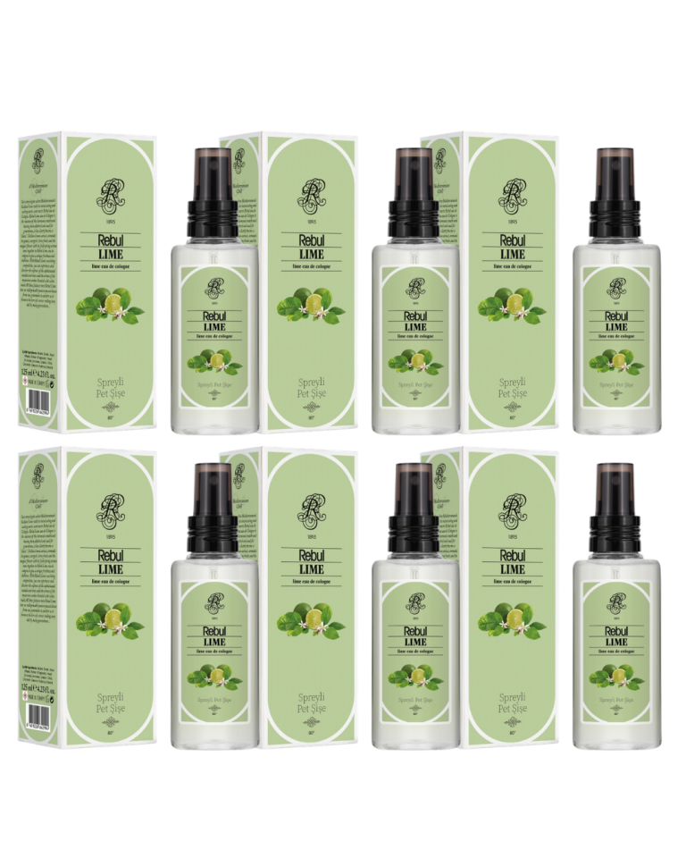 Rebul Lime Kolonya 125 Ml Spreyli Pet Şişe 6 Lı Set