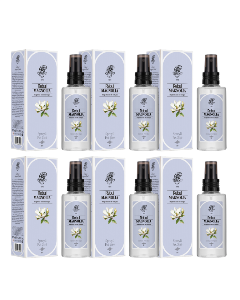 Rebul Magnolıa Kolonya 125 Ml Spreyli Pet Şişe 6 Lı Set