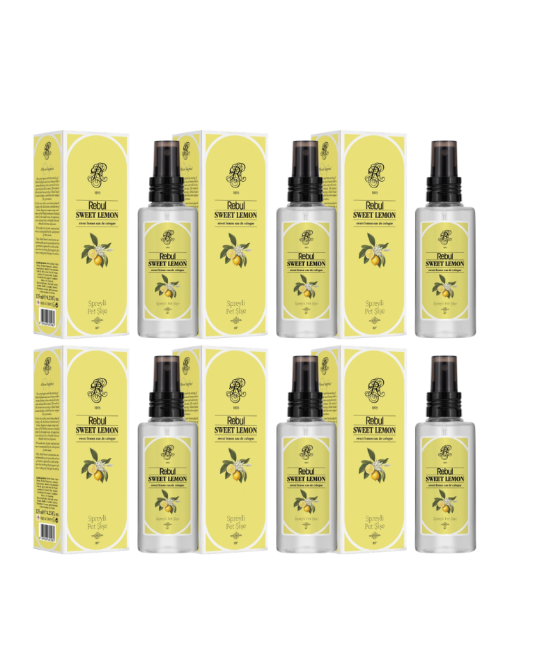 Rebul Sweet Limon Kolonya 125 Ml Spreyli Pet Şişe 6 Lı Set