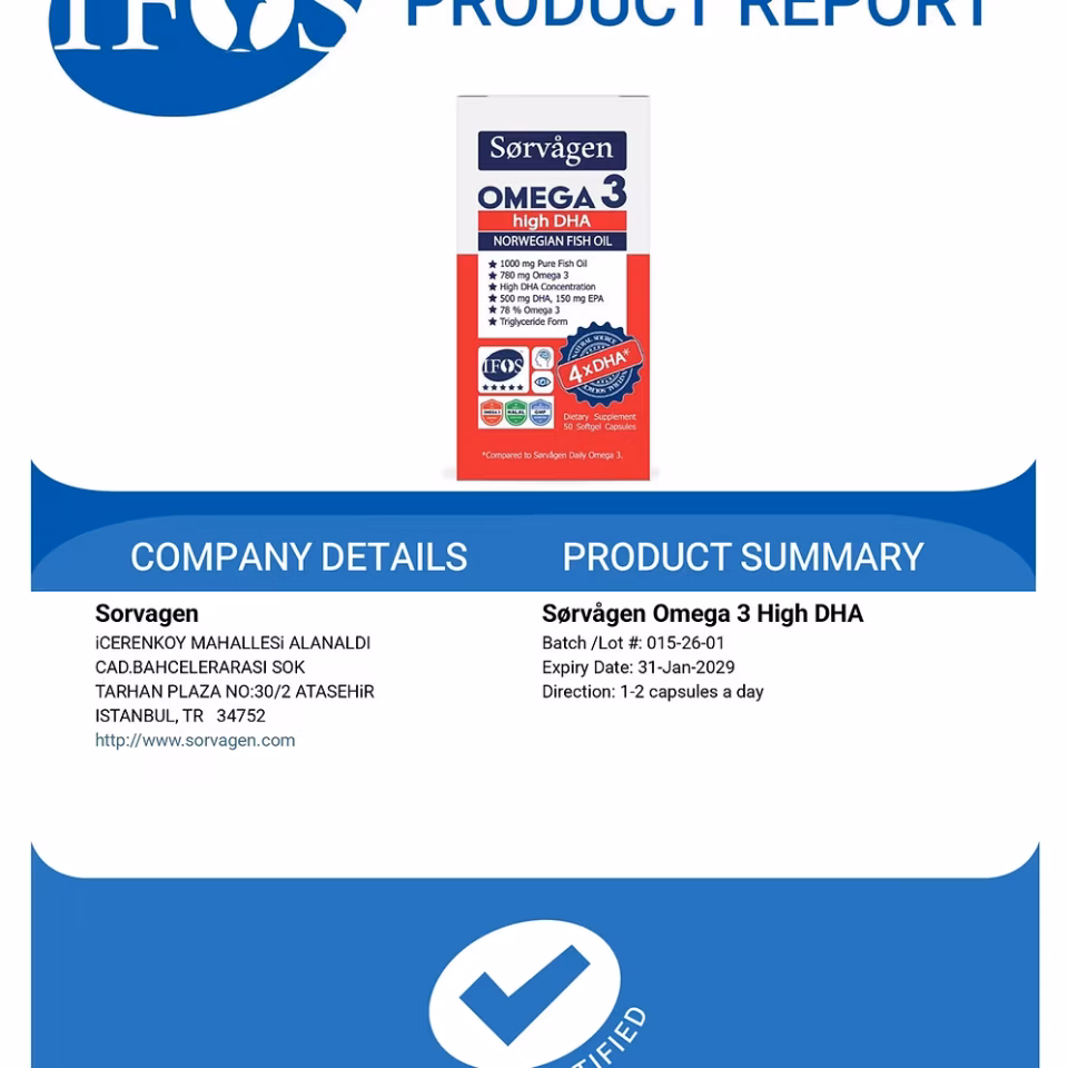 Sorvagen Omega 3 High DHA 50 Kapsül + Omega 3 Plus 60 Kapsül Kombin Set