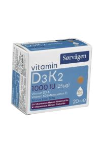 Sorvagen Vitamin D3k2 Damla 20 Ml (1000 Iu)