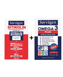 Sorvagen Sitikolin + Omega 3 Plus Norveç Balık Yağı Kombin Set