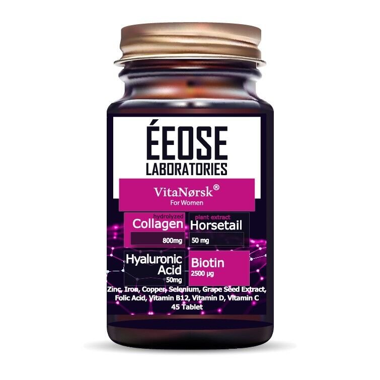 Collagen Tablet ( Kollajen + Hyaluronik Asit + Atkuyruğu + Haluronik Asit + Biotin) 45 Tablet