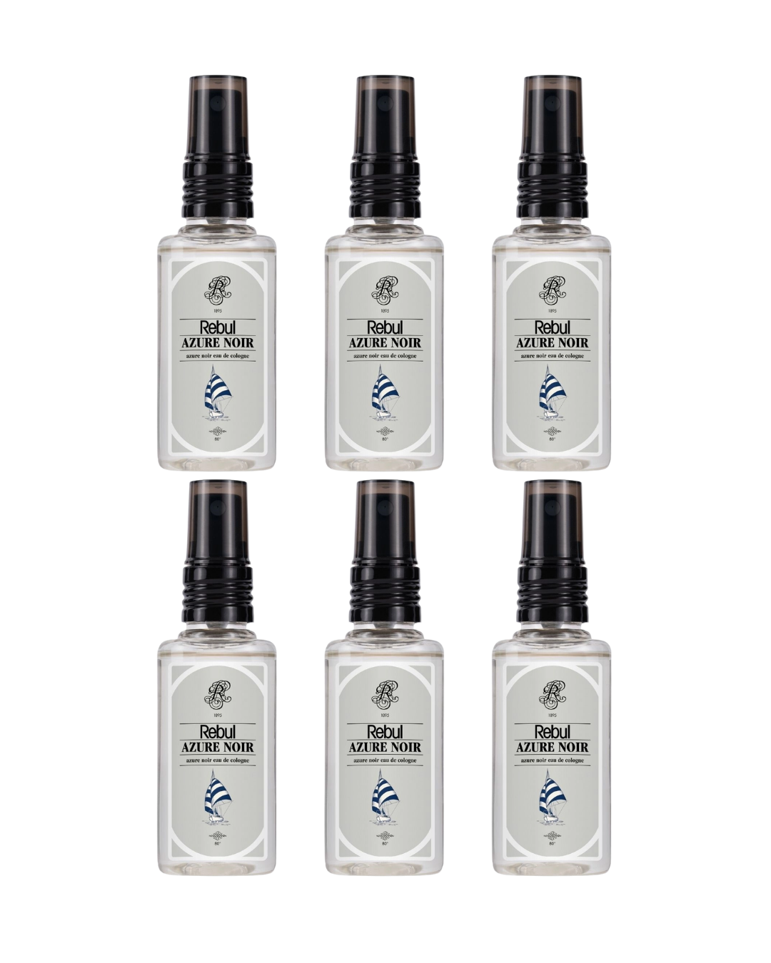 Rebul Azure Noir Kolonya Pet Şişe Sprey 50 Ml 6 Lı Set