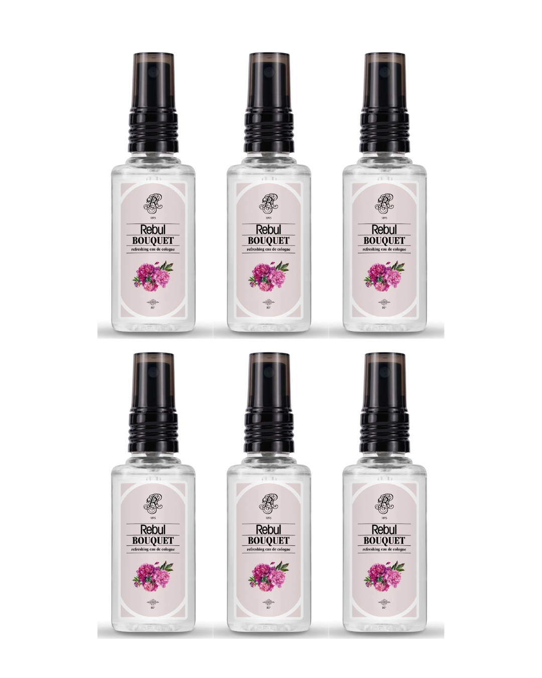 Rebul Bouquet Kolonya Pet Şişe Sprey 50 Ml 6 Lı Set