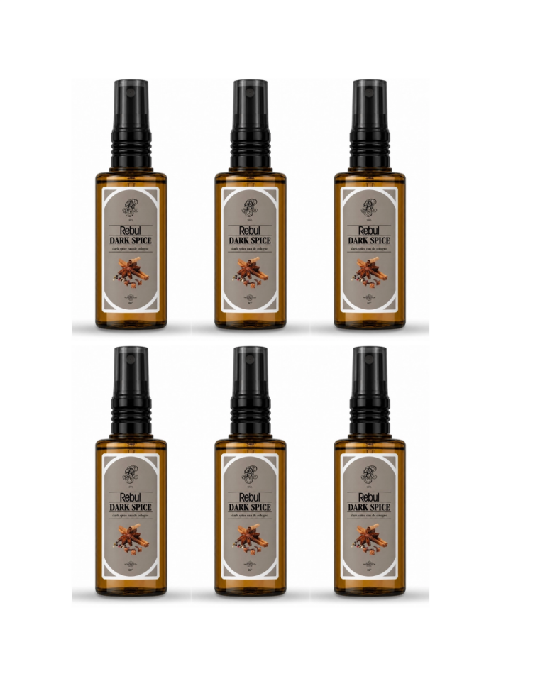 Rebul Dark Spice Kolonya Pet Şişe Sprey 50 Ml 6 Lı Set