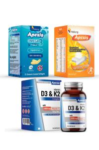Omega3 Balıkyağı30softgel& Multivitamin+q10+ginseng Tablet&d3&k2complex 30kapsül