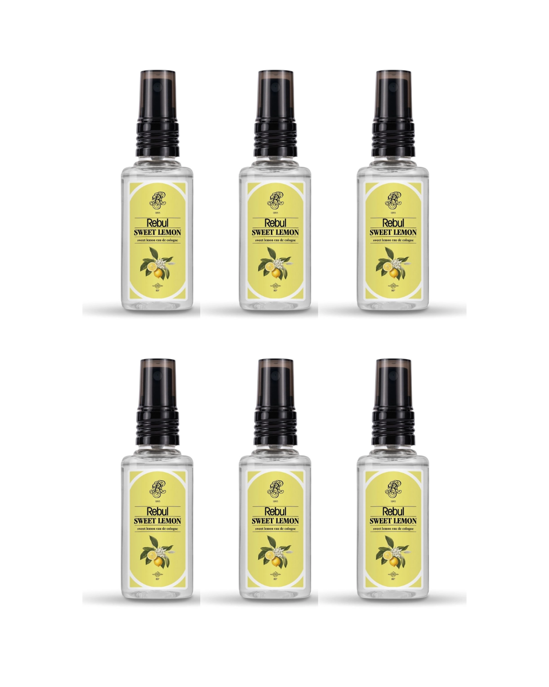 Rebul Sweet Lemon Kolonya Pet Şişe Sprey 50 Ml 6 Lı Set