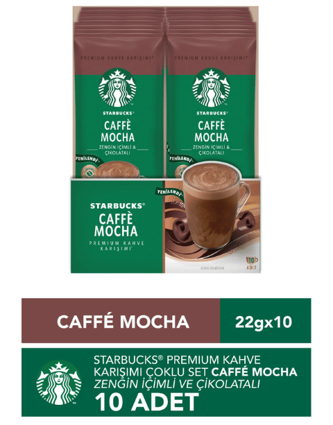 Starbucks Caffe Mocha Kahve 22 Gr*10 Adet