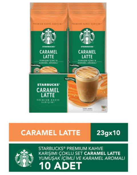 Starbucks Caremel Latte Kahve 23 Gr*10 Adet