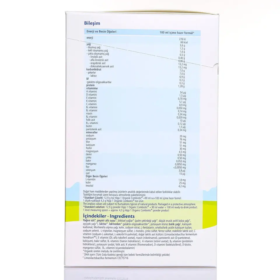 Hipp 1 Organik Combiotic Bebek Sütü 800 gr