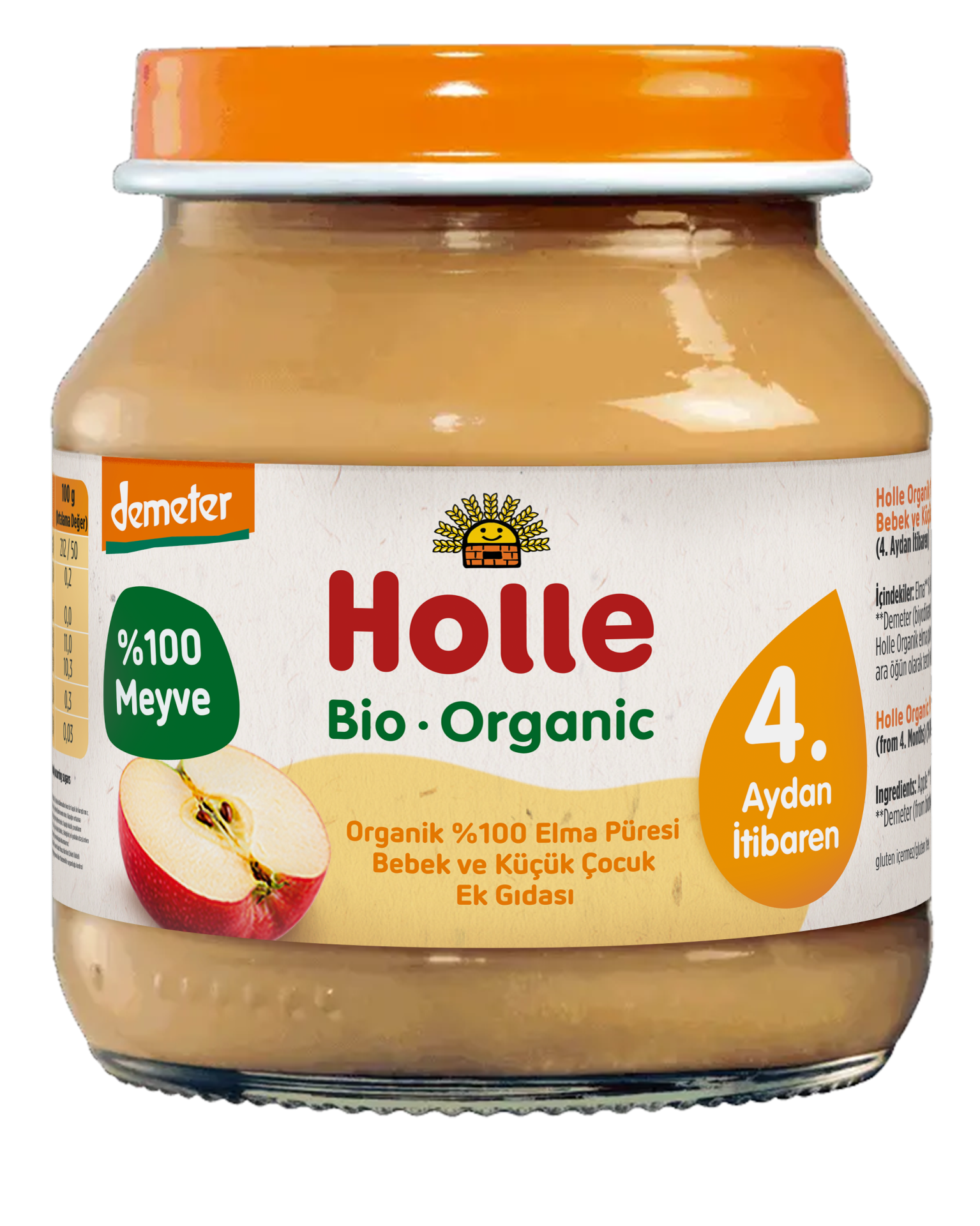 Holle Organik %100 Elma 125 Gr