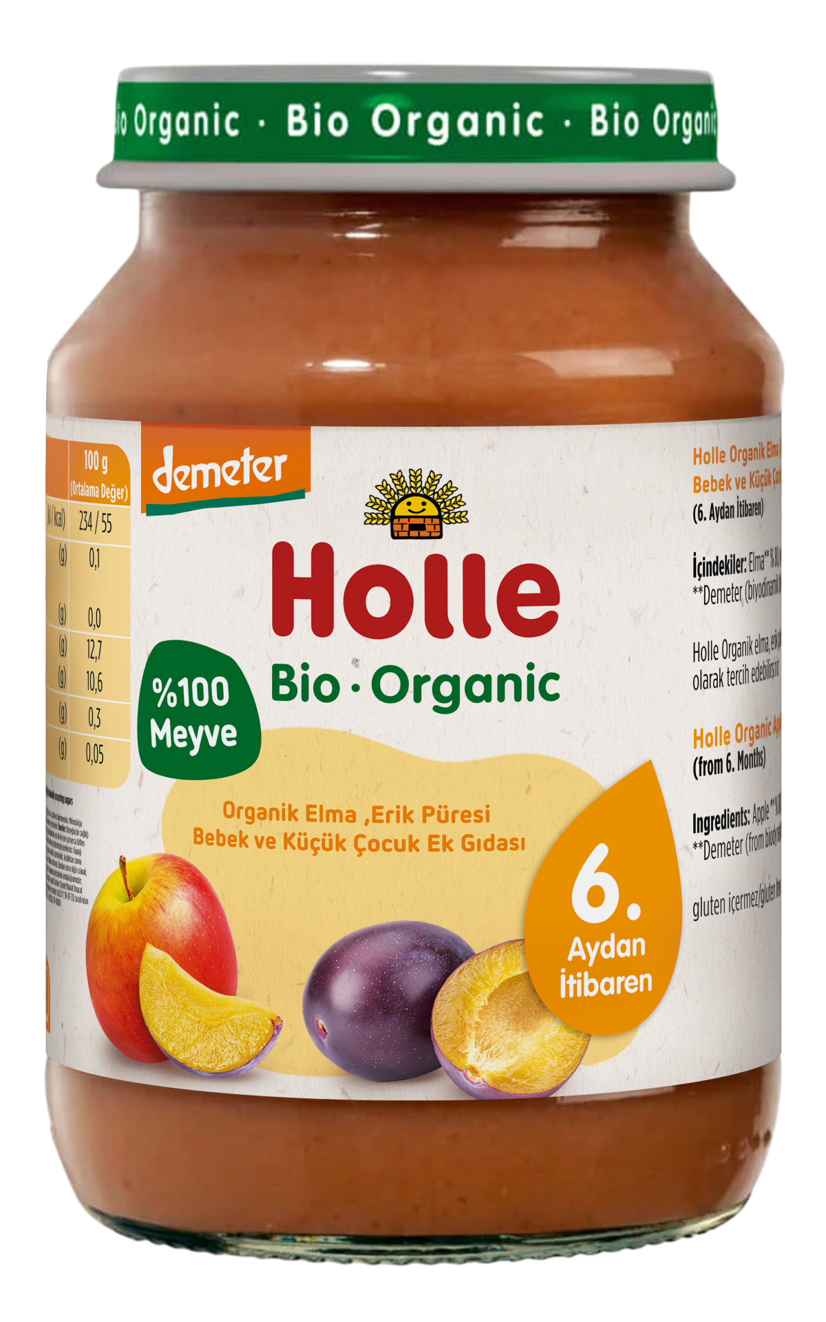 Holle Organik Elma Erık 190 Gr