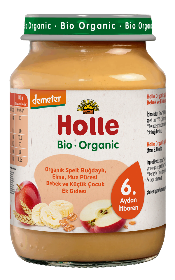Holle Spelt Buğdaylı Elma Muz 190 Gr