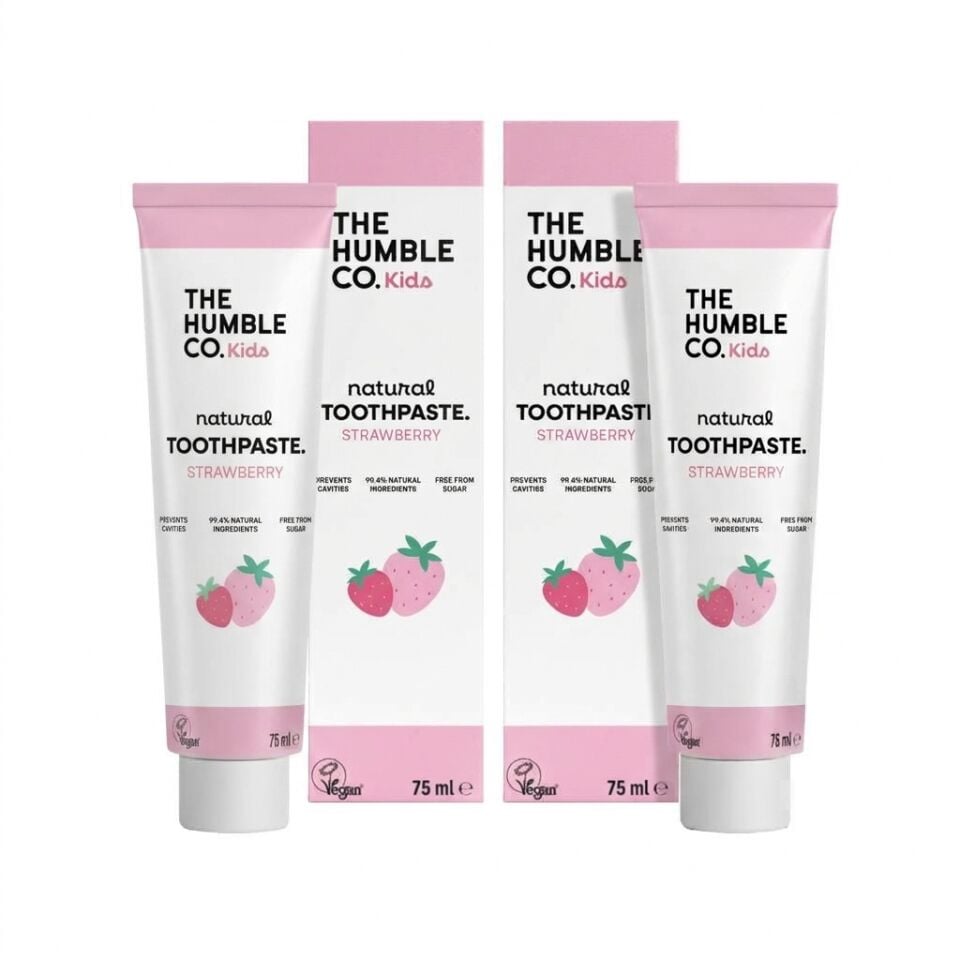 The Humble Co. Çilek Aromalı Çoçuk Diş Macunu 70 Ml 2 Li